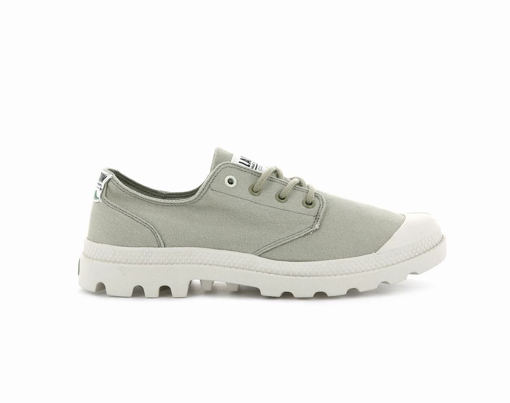 Palladium Pampa Ox Organic Womens Shoes Light Green Australia [MOBHYE-970]